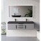 Castello Usa Thames 60-inch Gray Vanity Set with Black Top and Black Handles CB-MC-60G-BL-20146-BL - alternate 4